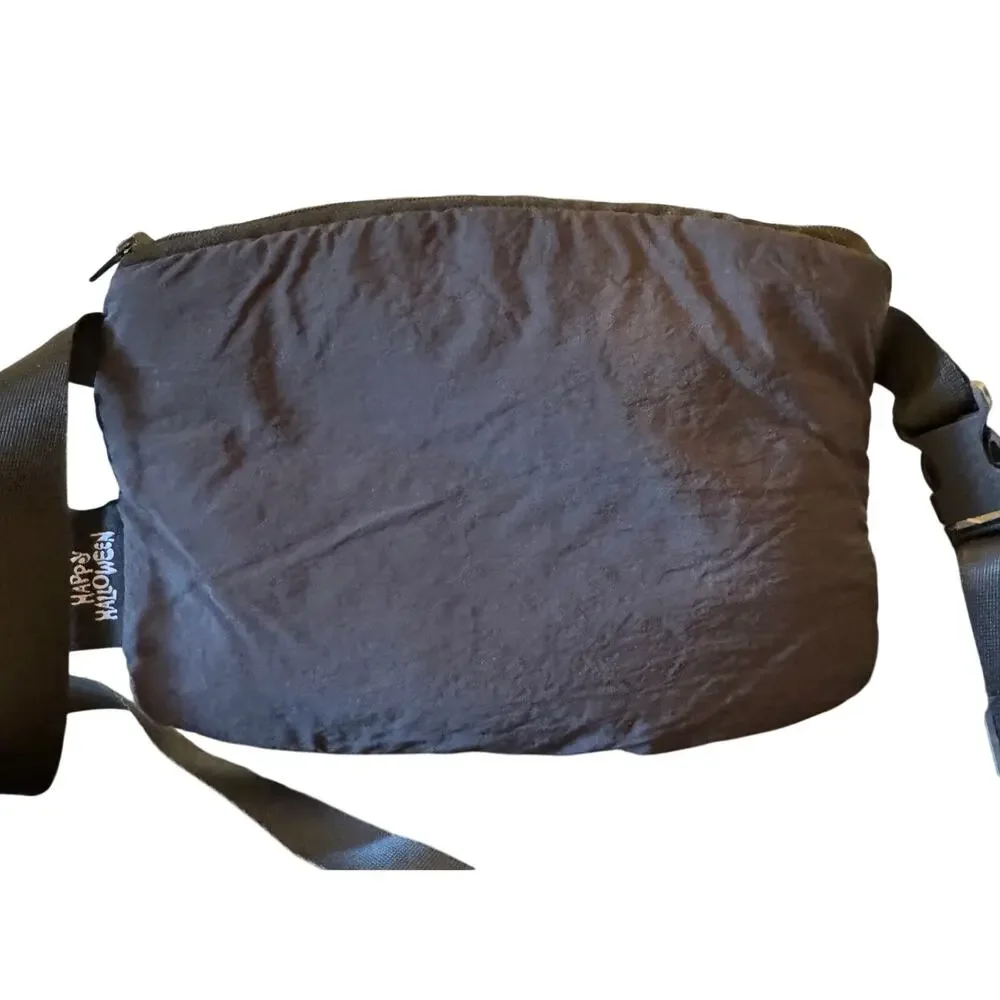 NWT Way to Celebrate Halloween black cat zippered treat bag fanny pack